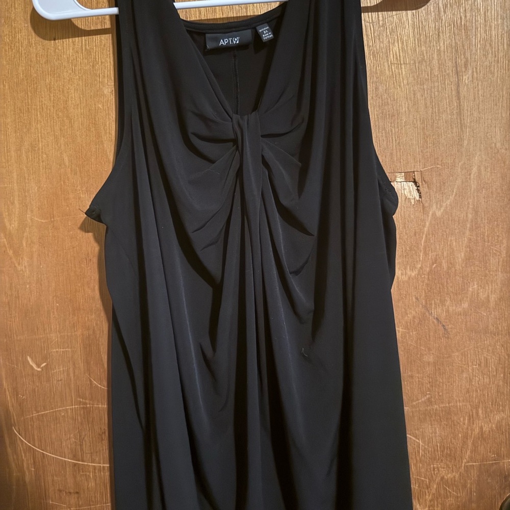 Apt. 9 Black Draped Sleeveless Top